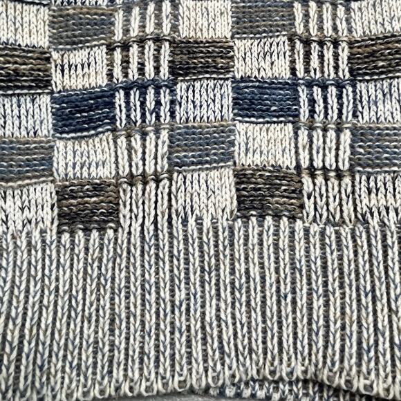 Vtg Boxy Cardigan Eclectic Grandpa Sz Med Knit Pullover 80s 90s Sweater Graphix - Picture 6 of 9